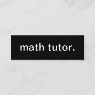Math Tutor Business Card