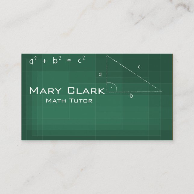 Math Tutor Business Card (Front)