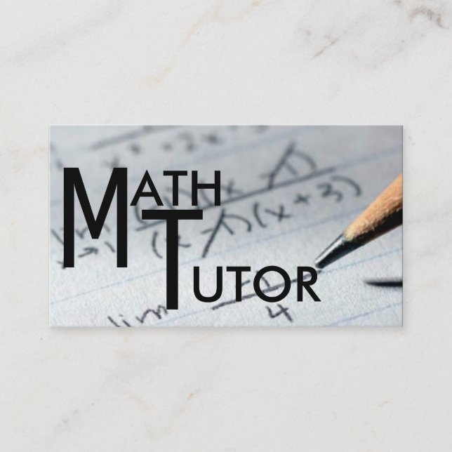 Math tutor business card (Front)