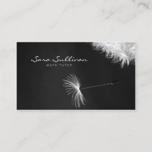 Math Tutor Business Card Dandelion Closeup