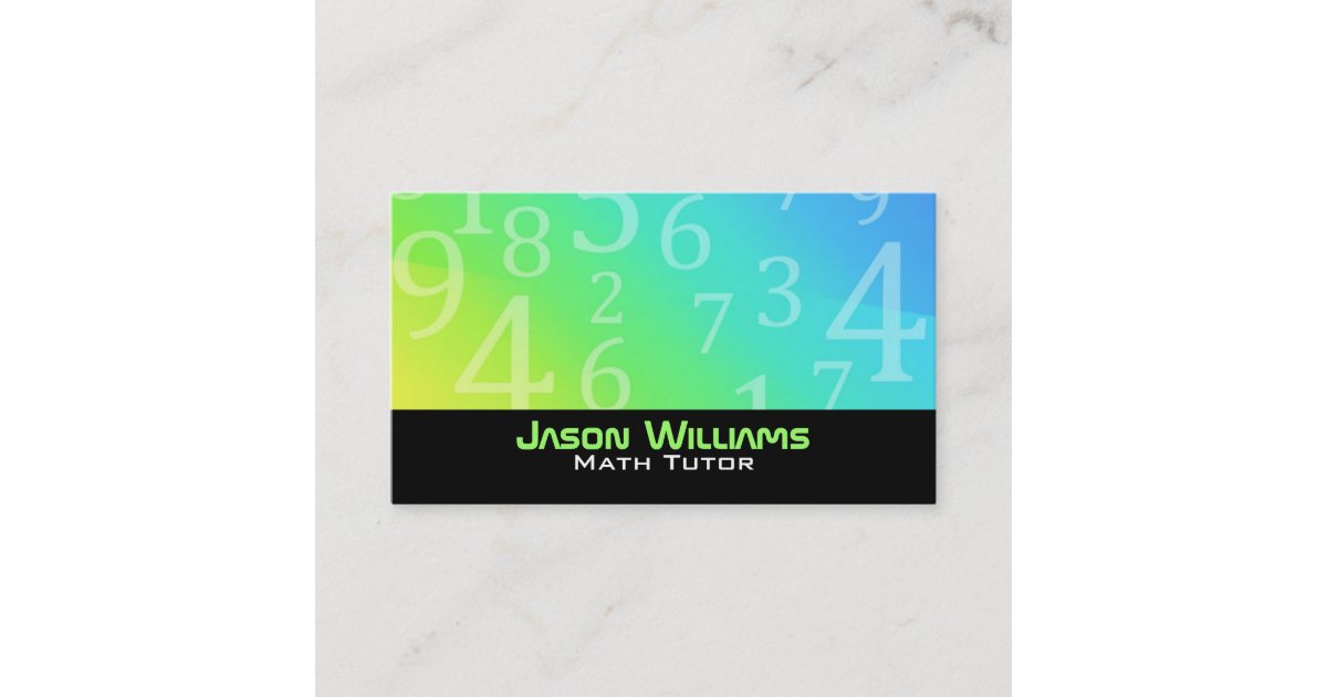 Math Tutor Business Cards Zazzle