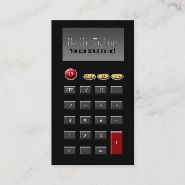 Math Tutor Business Cards (Front)