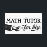 Math Tutor Business Cards - Cool Vintage<br><div class="desc">Cool vintage Math Tutor business cards in black and white but you can change the background to any colour you like! Math Tutor for hire business cards.</div>