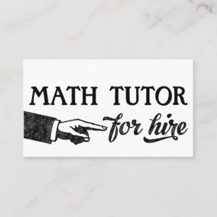 Math Tutor Business Cards - Cool Vintage