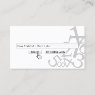 Math Tutor Creative Search Bar Business Card