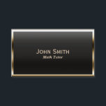Math Tutor Elegant Gold Border Business Card<br><div class="desc">Royal Gold Border Math Tutor Business Card.</div>