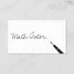 Math Tutor Free Handwriting Script Business Card<br><div class="desc">Free Handwriting Script Math Tutor Business Card.</div>