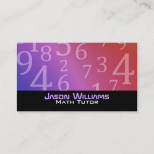 Math Tutoring Business Cards