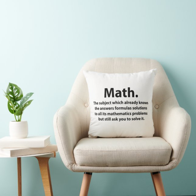 Math Typography Funny Math  Cushion (Chair)