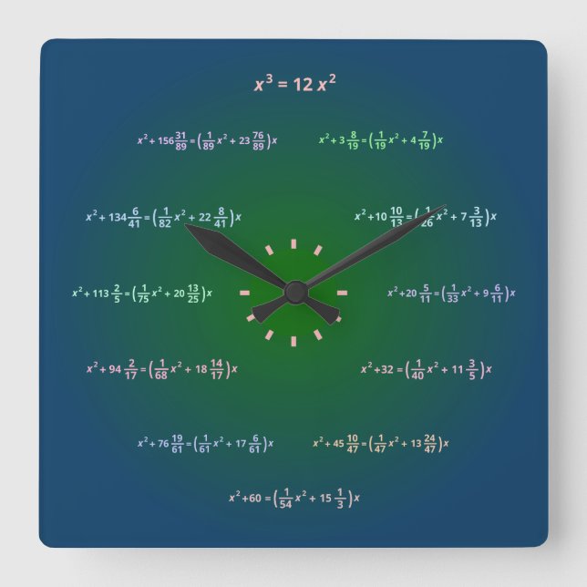 Math Wall Clock (AM-PM-Minutes) (Front)