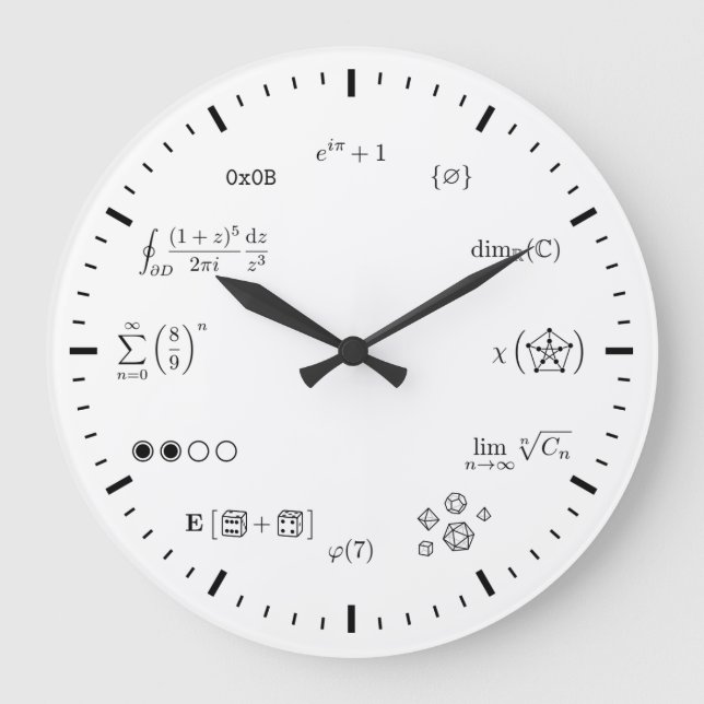 Math Wall Clock (Large) (Front)