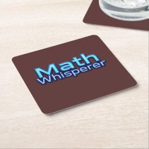 Math Whispere Square Paper Coaster