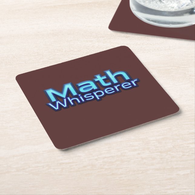 Math Whispere Square Paper Coaster (Angled)