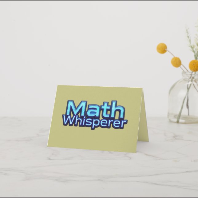Math Whispere Thank You Card (Front)