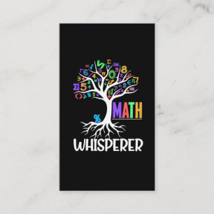Math Whisperer Tree Math Educator Algebra Nerds Business Card