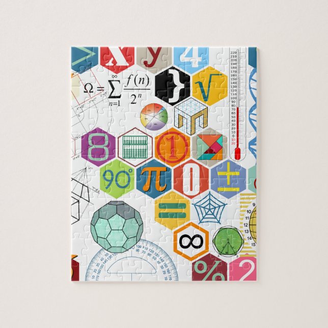 Math (white) jigsaw puzzle (Vertical)