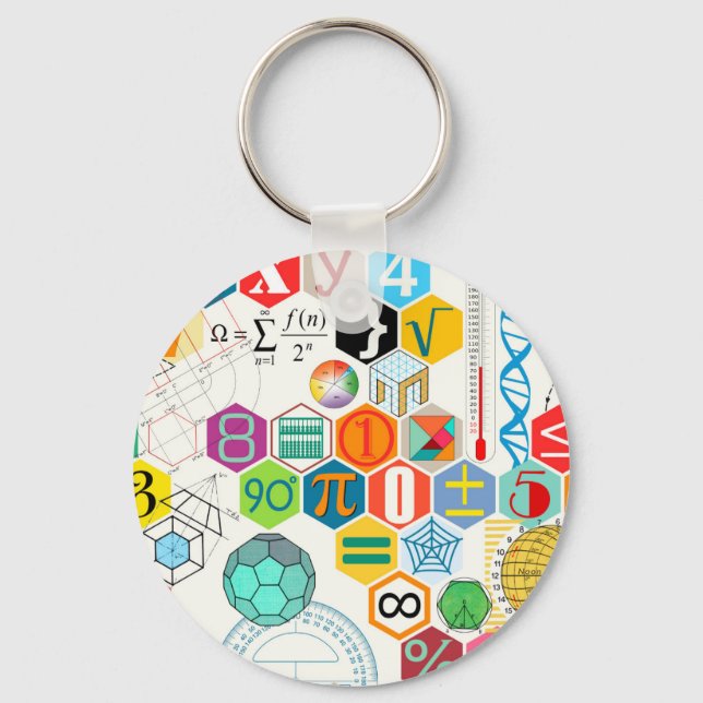 Math (white) key ring (Front)