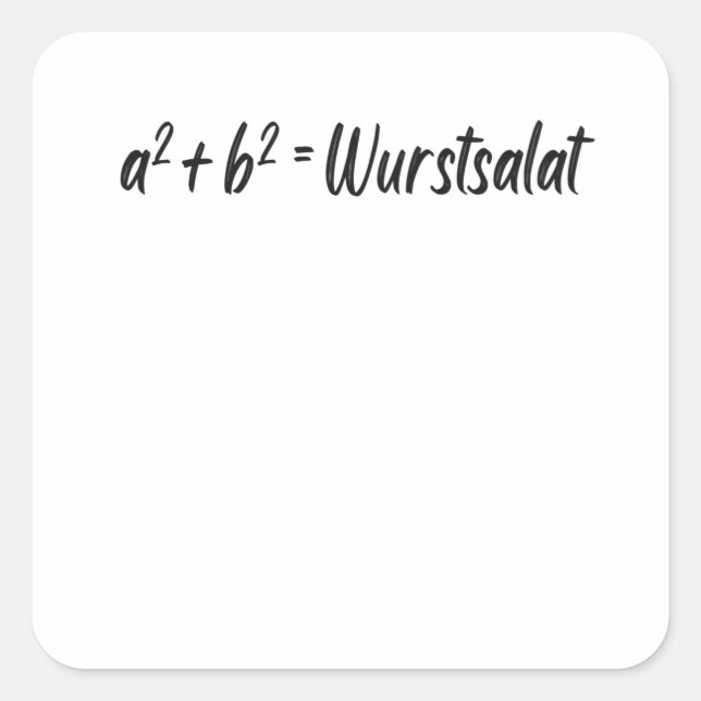 Mathe Mathematiker Humour Schule Spaß Square Sticker (Front)