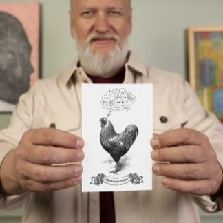 Mathemachicken Funny Math Chicken Pun Joke Postcard