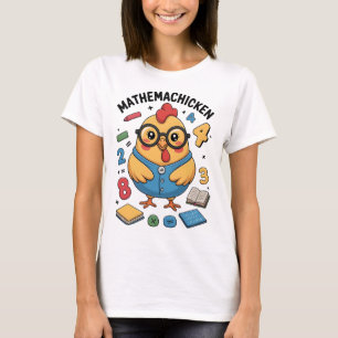 Mathemachicken Funny Math Teacher Chicken Pun Men T-Shirt