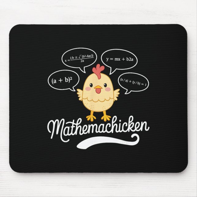 Mathemachicken Math Chicken Teacher Retire Mathema Mouse Mat (Front)