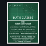 Mathematic Chalkboard, Math Classes Advertising Poster<br><div class="desc">Mathematic Chalkboard,  Math Classes Advertising Poster By The Business Card Store.</div>