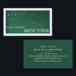 Mathematic Chalkboard, Math Tutor, Teacher Business Card<br><div class="desc">Mathematic Chalkboard,  Math Tutor,  Teacher Business Cards by The Business Card Store. Easily personalize these cards with your own wording by using the "personalize this template" section or click the "customize further" link to change the font styles,  colors and layout to suite.</div>