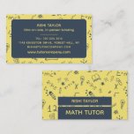 Mathematic Icon Design, Math Tutor, Teacher Business Card<br><div class="desc">Mathematic Icon Design,  Math Tutor,  Teacher Business Cards by The Business Card Store. Easily personalize these cards with your own wording by using the "personalize this template" section or click the "customize further" link to change the font styles,  colors and layout to suite.</div>