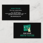 Mathematic Logo, Math Tutor, Teacher Business Card<br><div class="desc">Mathematic Logo,  Math Tutor,  Teacher Business Cards by The Business Card Store. Easily personalize these cards with your own wording by using the "personalize this template" section or click the "customize further" link to change the font styles,  colors and layout to suite.</div>