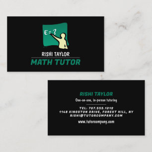 Mathematic Logo, Math Tutor, Teacher Business Card