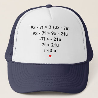 Mathematic love trucker hat