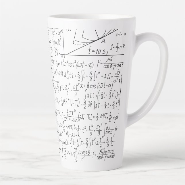 Mathematic Lovers, Math Formula, Math Geek Latte Mug (Right)
