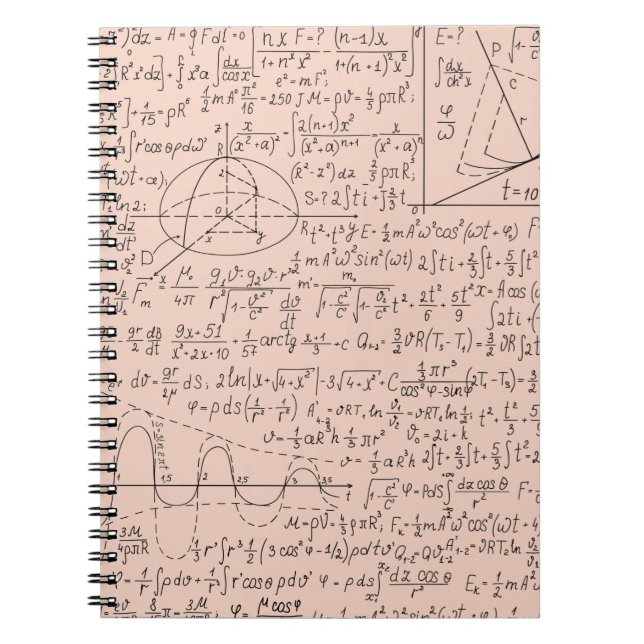 Mathematic Lovers, Math Formula, Math Geek Notebook (Front)