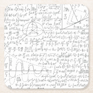 Mathematic Lovers, Math Formula, Math Geek Square Paper Coaster
