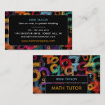 Mathematic Number Design, Math Tutor, Teacher Business Card<br><div class="desc">Mathematic Number Design,  Math Tutor,  Teacher Business Cards by The Business Card Store. Easily personalize these cards with your own wording by using the "personalize this template" section or click the "customize further" link to change the font styles,  colors and layout to suite.</div>