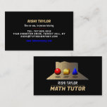 Mathematic Shapes, Math Tutor, Teacher Business Card<br><div class="desc">Mathematic Shapes,  Math Tutor,  Teacher Business Cards by The Business Card Store. Easily personalize these cards with your own wording by using the "personalize this template" section or click the "customize further" link to change the font styles,  colors and layout to suite.</div>