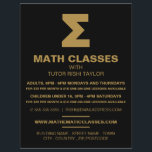 Mathematic Sigma Symbol, Math Classes Advertising Flyer<br><div class="desc">Mathematic Sigma Symbol,  Math Classes Advertising Flyers By The Business Card Store.</div>