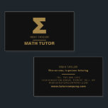 Mathematic Sigma Symbol, Math Tutor, Teacher Business Card<br><div class="desc">Mathematic Sigma Symbol,  Math Tutor,  Teacher Business Cards by The Business Card Store. Easily personalize these cards with your own wording by using the "personalize this template" section or click the "customize further" link to change the font styles,  colors and layout to suite.</div>