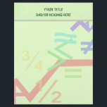 Mathematic Symbols Letterhead<br><div class="desc">Fun,  math-themed letterhead stationery for you mathematical needs.  Use the template to create your personal header or click "Customise it" to modify the design further.  © Lydia "PrairieGhost" Jacobs 2010</div>