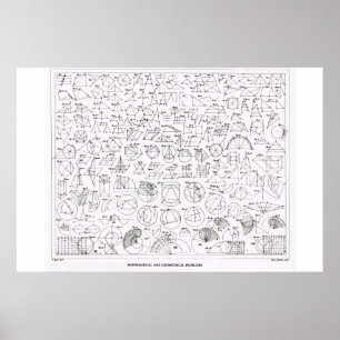 Mathematical and geometrical problems poster