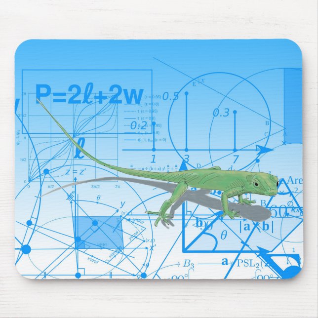 Mathematical equations and geometric designs mouse mat (Front)