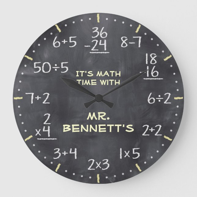 Mathematical Equations Personalizable Clock (Front)