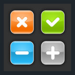 Mathematical Icons Poster<br><div class="desc">Mathematical equation icons on a black background. This design looks really effective on these Poster</div>