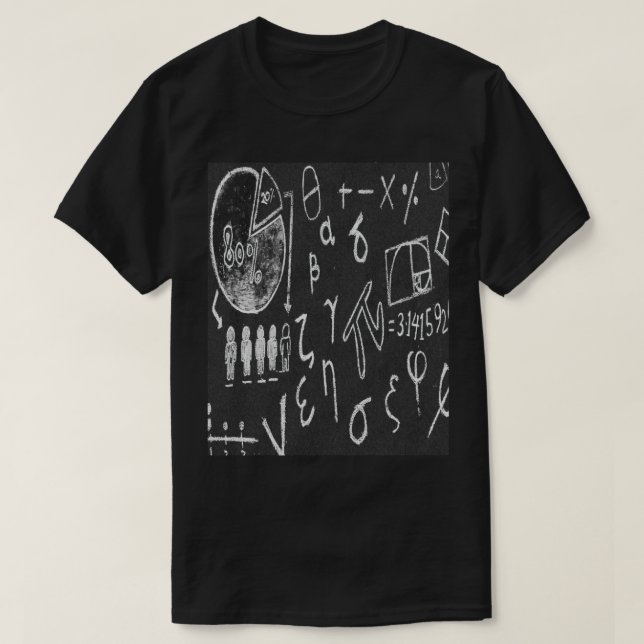 Mathematical symbols Math T-Shirt (Design Front)
