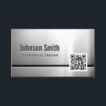 Mathematical Teacher - Stainless Steel QR Code Business Card<br><div class="desc">Leave a powerful impression with this expertly designed business card. It's a stylish, memorable tool for networking, client meetings, and brand growth, ensuring your information is presented effectively. Zazzle's intuitive editing tools give you complete control to personalise text, fonts, and layout, creating a card that perfectly reflects your unique brand....</div>