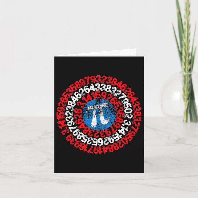 Mathematician Captain Pi Superhero Math Nerd Geek  Card (Front)