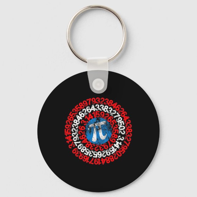 Mathematician Captain Pi Superhero Math Nerd Geek  Key Ring (Front)