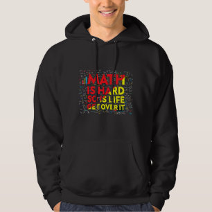 Mathematician Math Is Hard Math Teacher Colourful  Hoodie