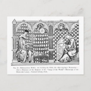 Mathematician Monks: one teaching the Globe Postcard