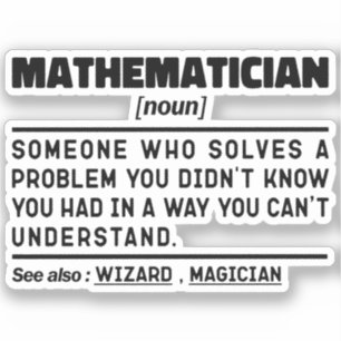 Mathematician Noun Math Lover Teacher Cool Present